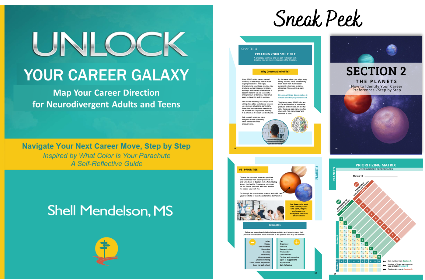Unlock Your Career Galaxy EBOOK: A practical guide for adults and teens to understand what work fits them and make confident career decisions + Free Career Galaxy Poster