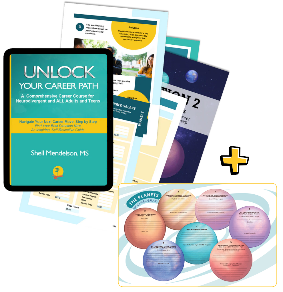 Unlock Your Career Path EBOOK: A practical guide for adults and teens to understand what work fits them and make confident career decisions + Free Career Galaxy Poster