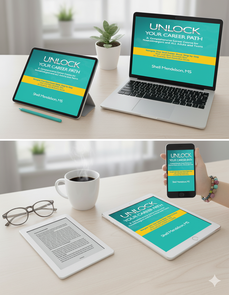 Fillable EBOOK + Career Galaxy Poster: Unlock Your Career Path: A Course for Neurodivergent Adults and Teens